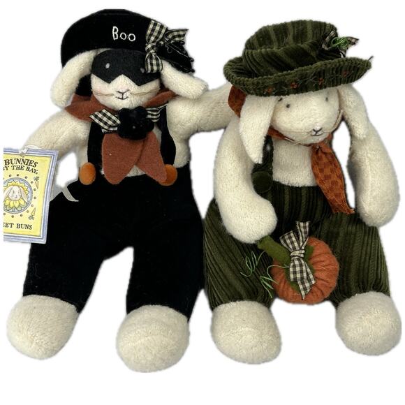 Bunnies by the Bay Sweet Buns PUNKIN & BOO 1999 Limited Edition Halloween - Picture 1 of 11